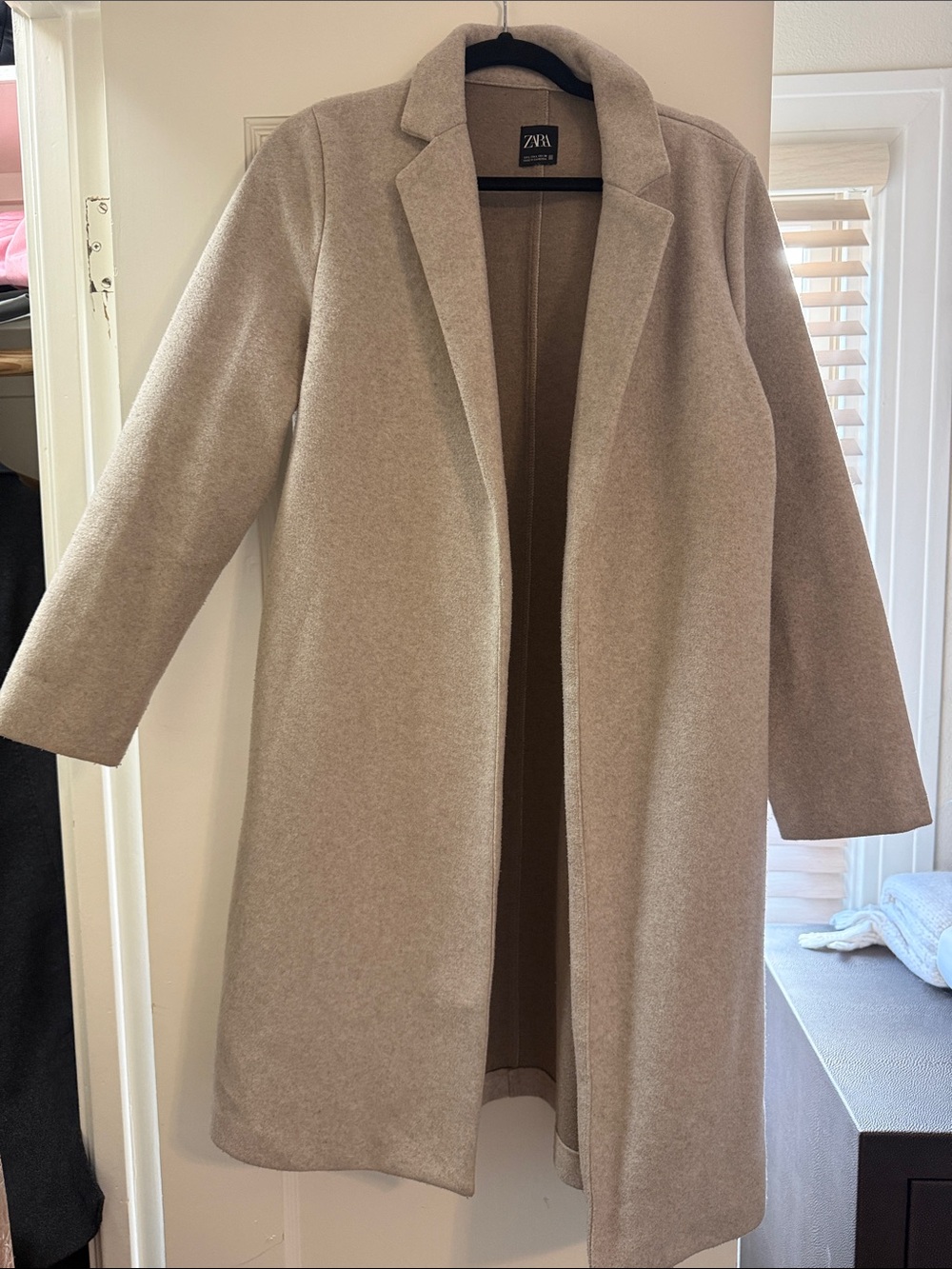 ZARA Beige Open-Front Trench Coat